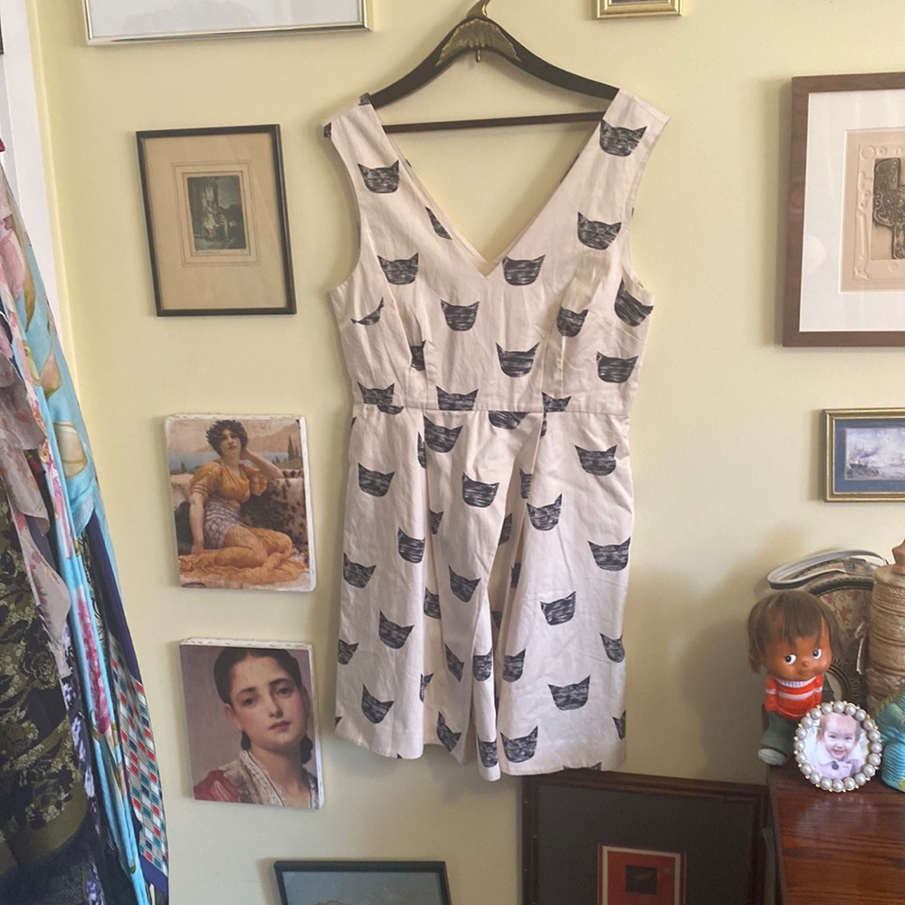 Anthropologie | Leah Reena Gorem Feline Karma Cat Dress